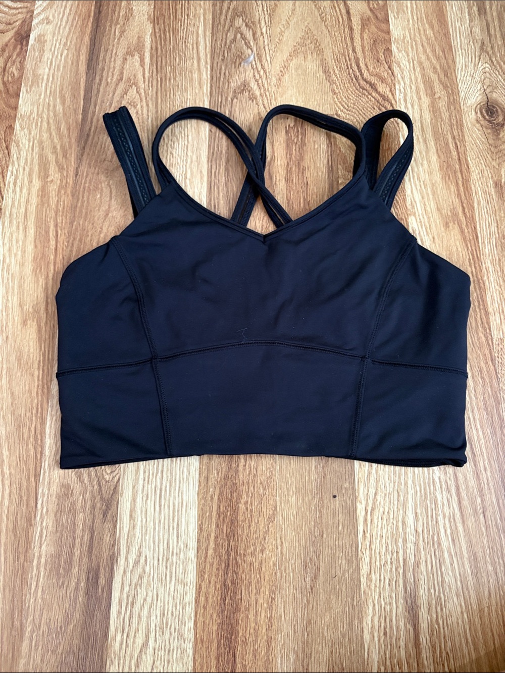 Lululemon Black Strappy Sports Bra Sz 8